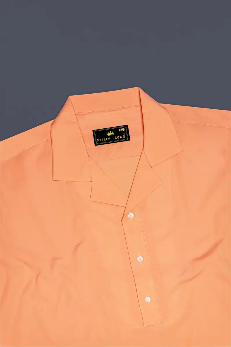 Tacao Orange Premium Cotton Designer Shirt 6