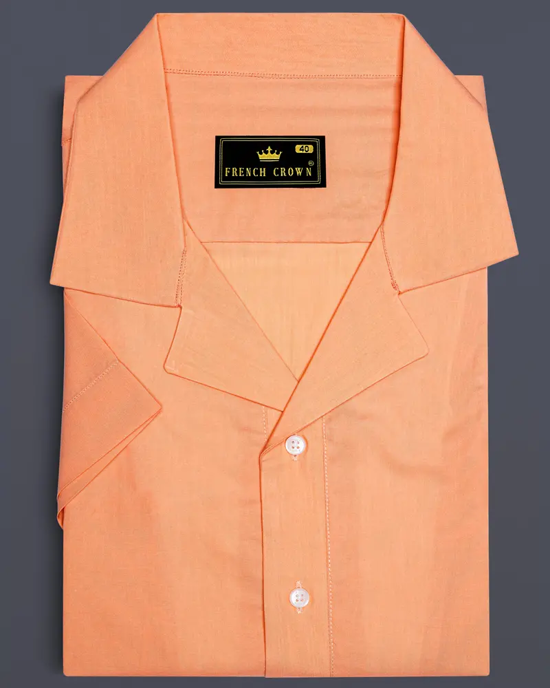 Tacao Orange Premium Cotton Designer Shirt 8