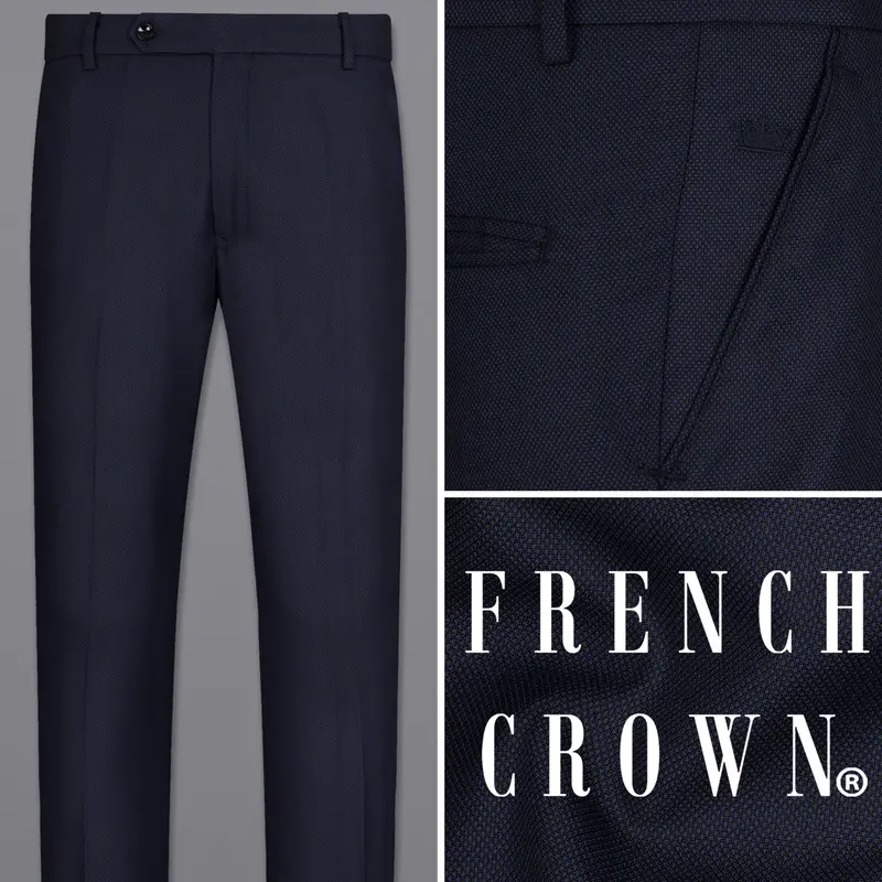 Tagora Blue And Bunker Black Wool Rich Pant 1