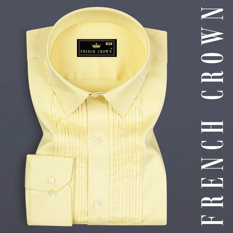 Tahuna Sands Snake Pleated Premium Tencel Tuxedo Shirt 1