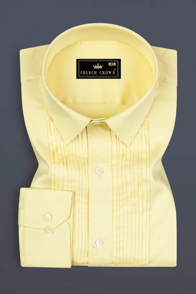 Tahuna Sands Snake Pleated Premium Tencel Tuxedo Shirt 2