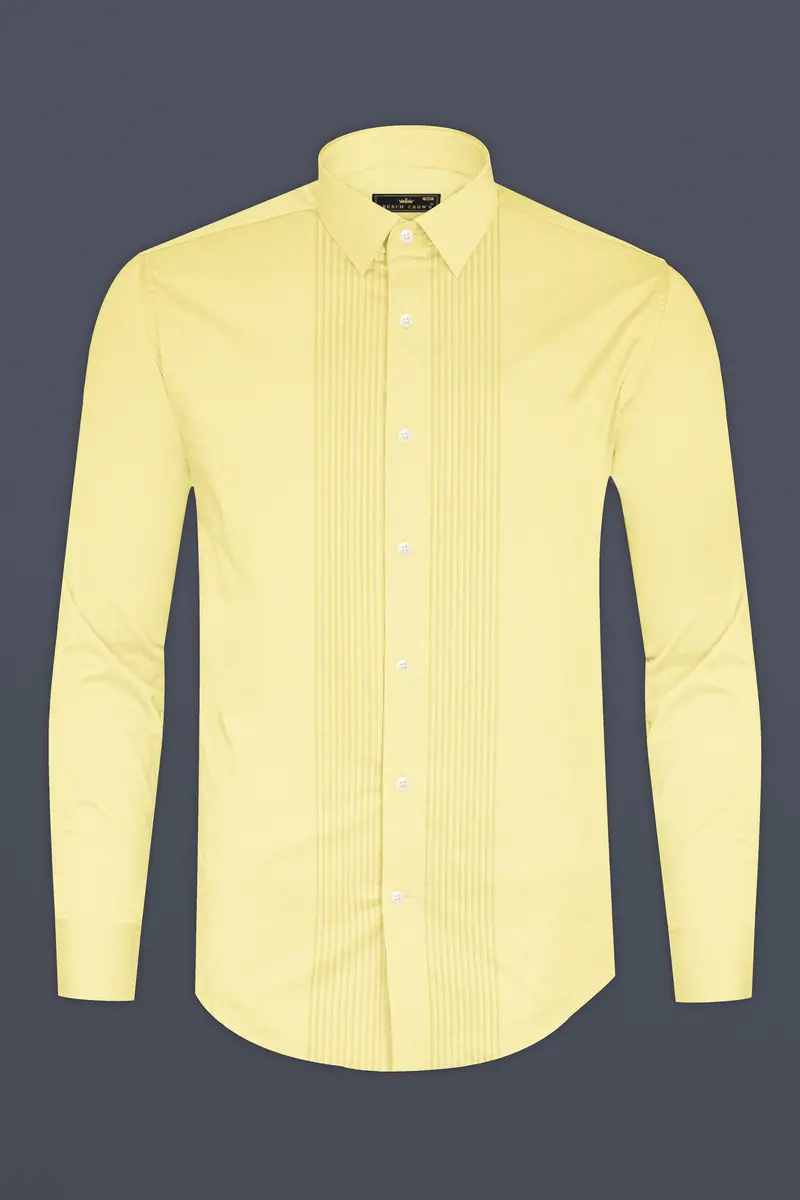 Tahuna Sands Snake Pleated Premium Tencel Tuxedo Shirt 5