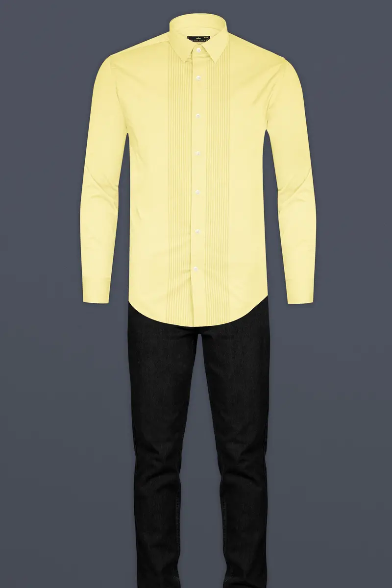 Tahuna Sands Snake Pleated Premium Tencel Tuxedo Shirt 7