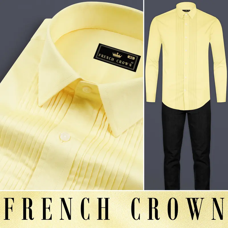 Tahuna Sands Snake Pleated Premium Tencel Tuxedo Shirt 8