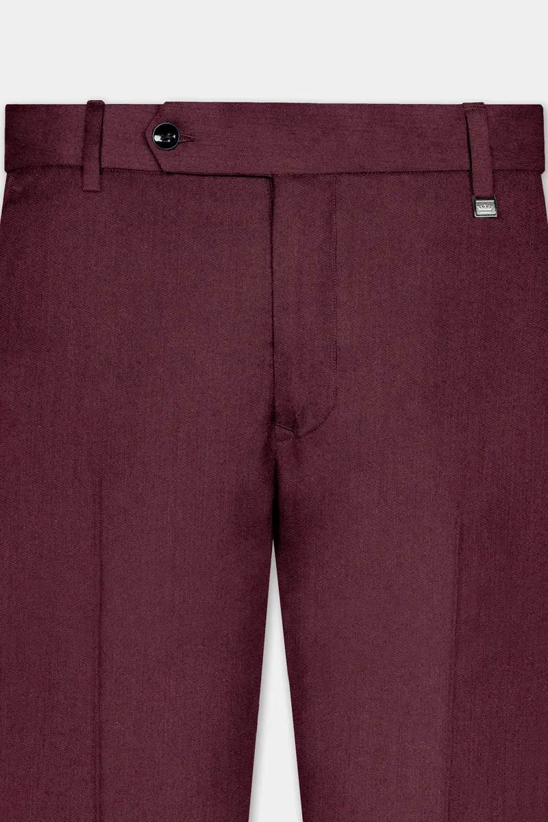 Tamarind Maroon Wool Blend Pant 4