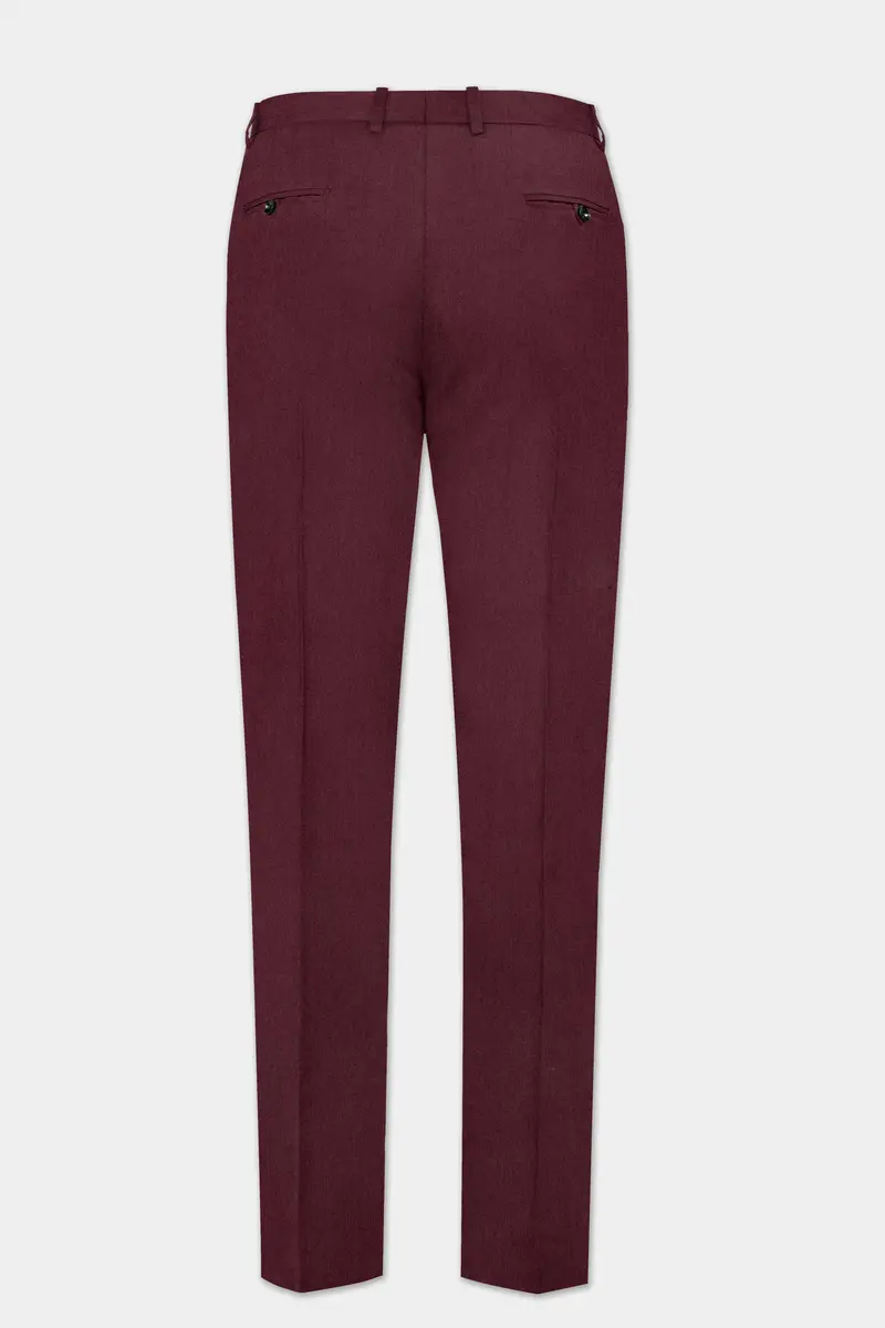 Tamarind Maroon Wool Blend Pant 5