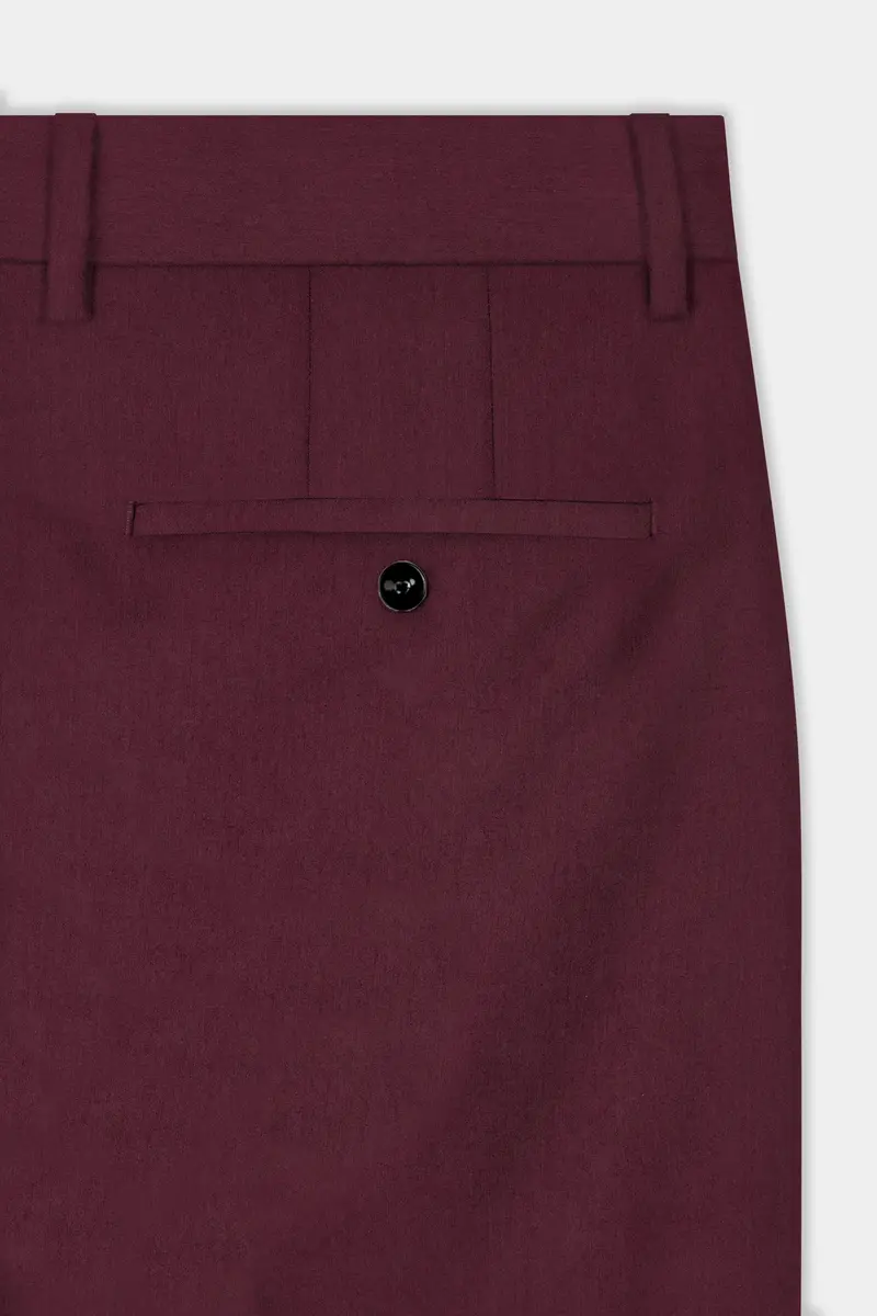 Tamarind Maroon Wool Blend Pant 6