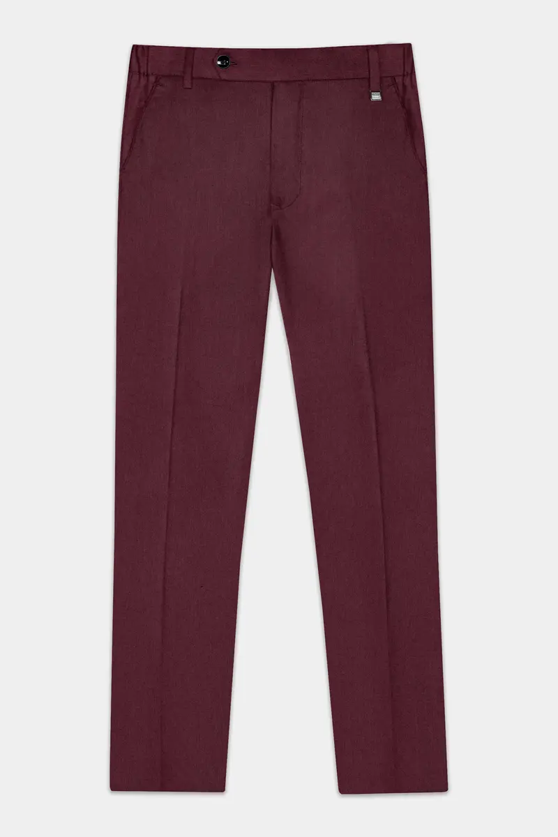 Tamarind Maroon Wool Blend Pant 7