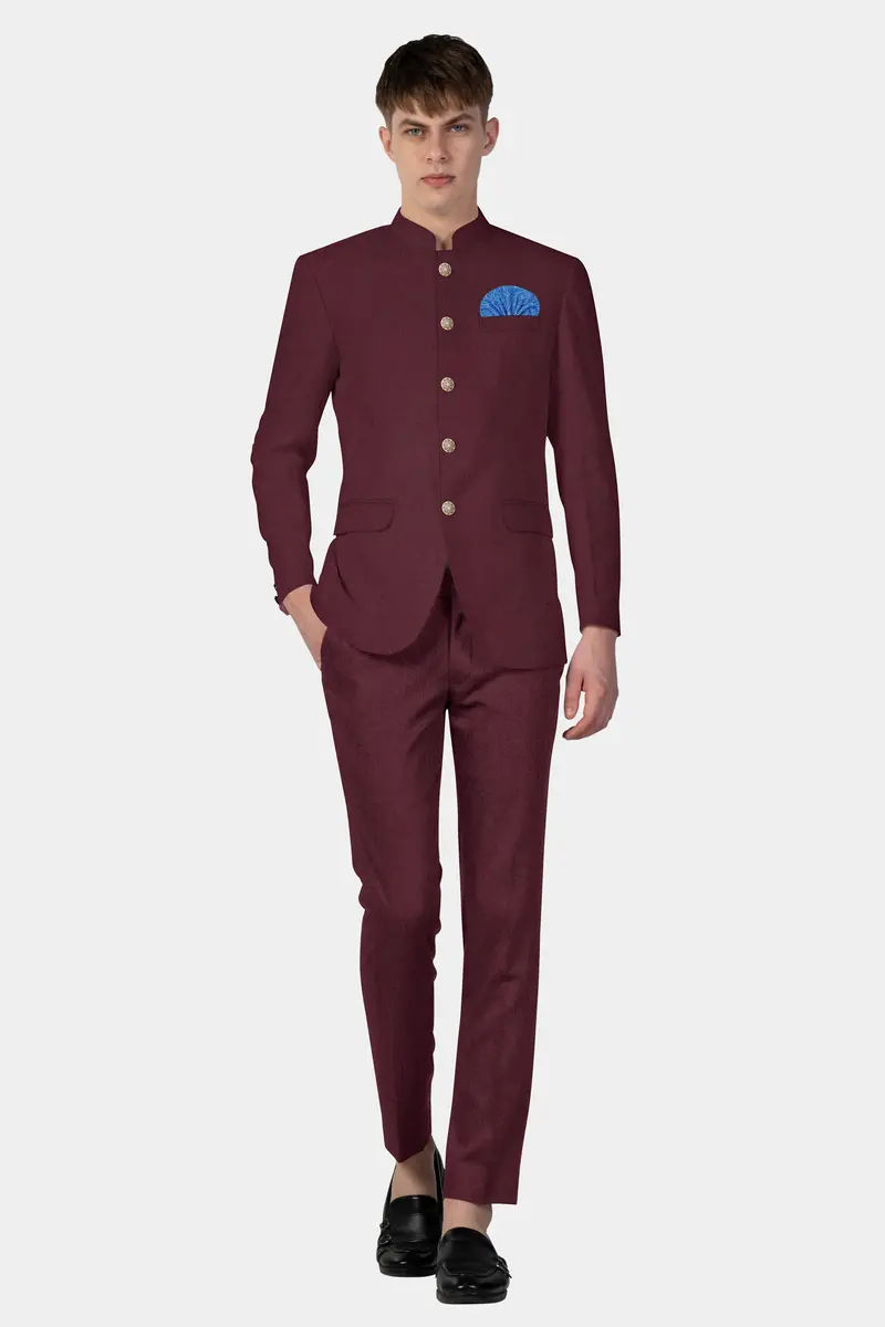 Tamarind Maroon Wool Blend Pant 8