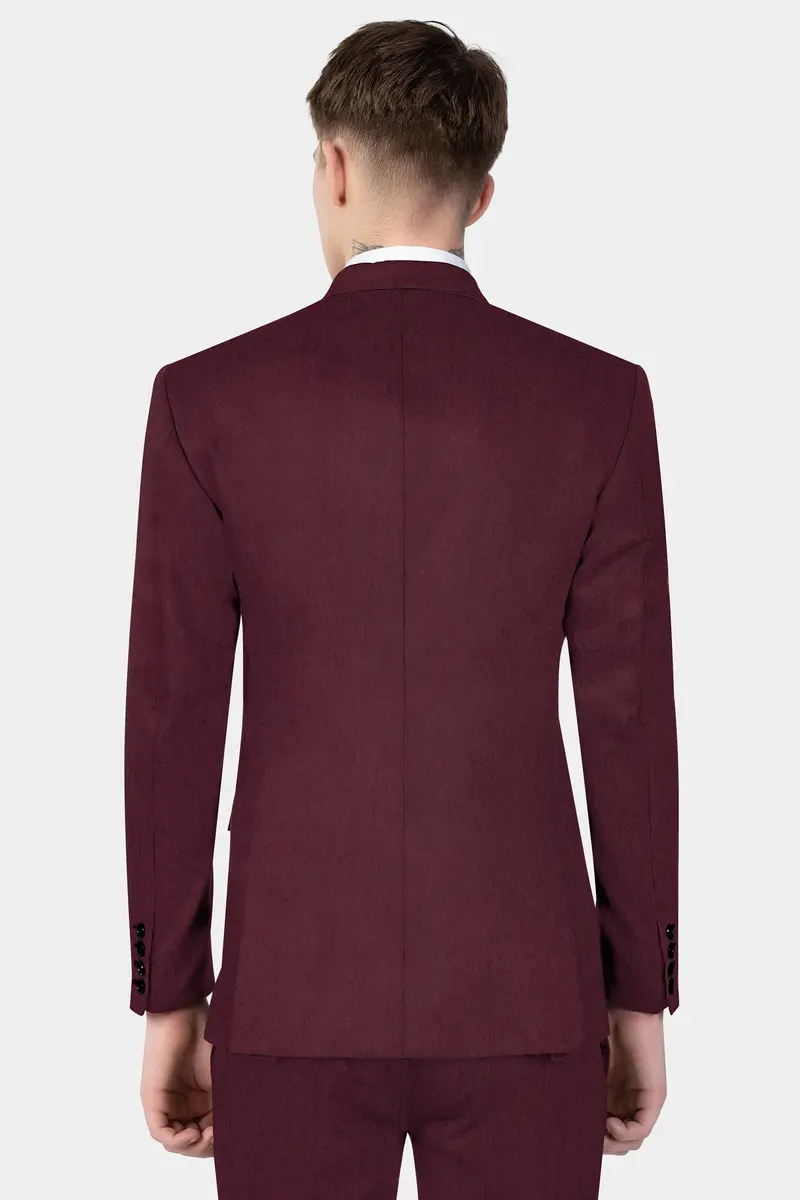 Tamarind Maroon Wool Blend Single Breasted Blazer 10