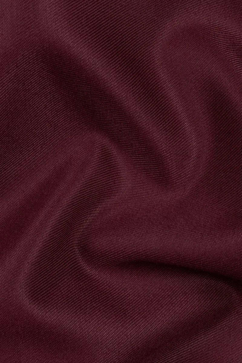 Tamarind Maroon Wool Blend Single Breasted Blazer 3
