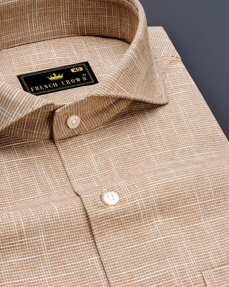 Tan Brown Chambray Shirt 1