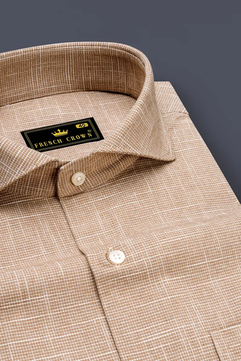 Tan Brown Chambray Shirt 2