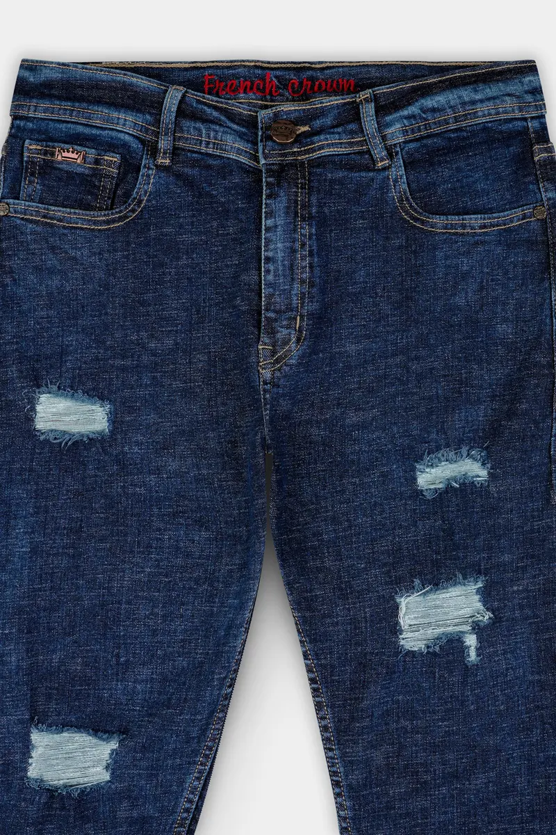 Tangaroa Blue Mildly Distressed Stretchable Denim 4