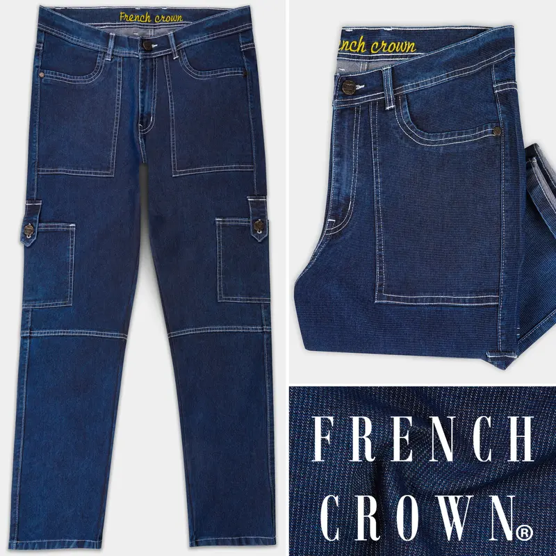 Tangaroa Blue Rinse Washed Cargo Denim 1