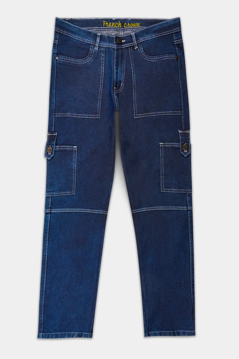 Tangaroa Blue Rinse Washed Cargo Denim 2