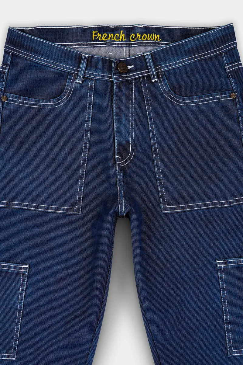 Tangaroa Blue Rinse Washed Cargo Denim 4