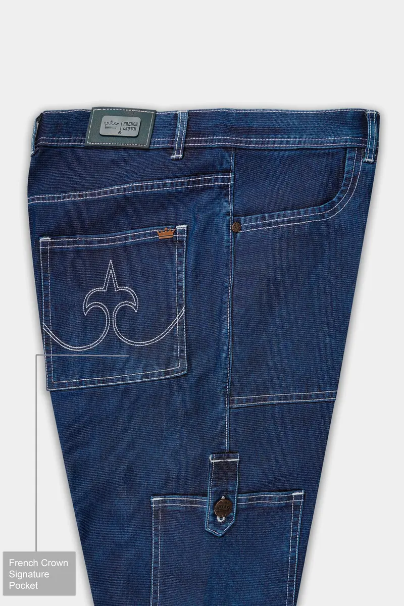 Tangaroa Blue Rinse Washed Cargo Denim 7