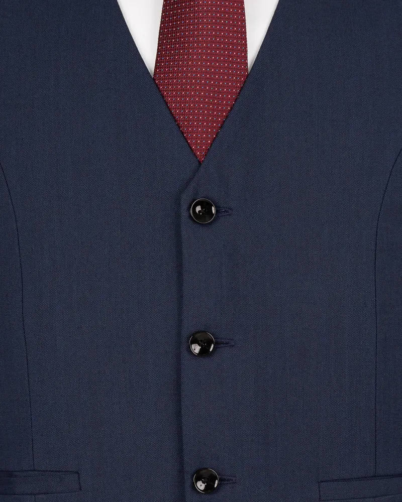 Tangaroa Blue Wool Rich Waistcoat 5