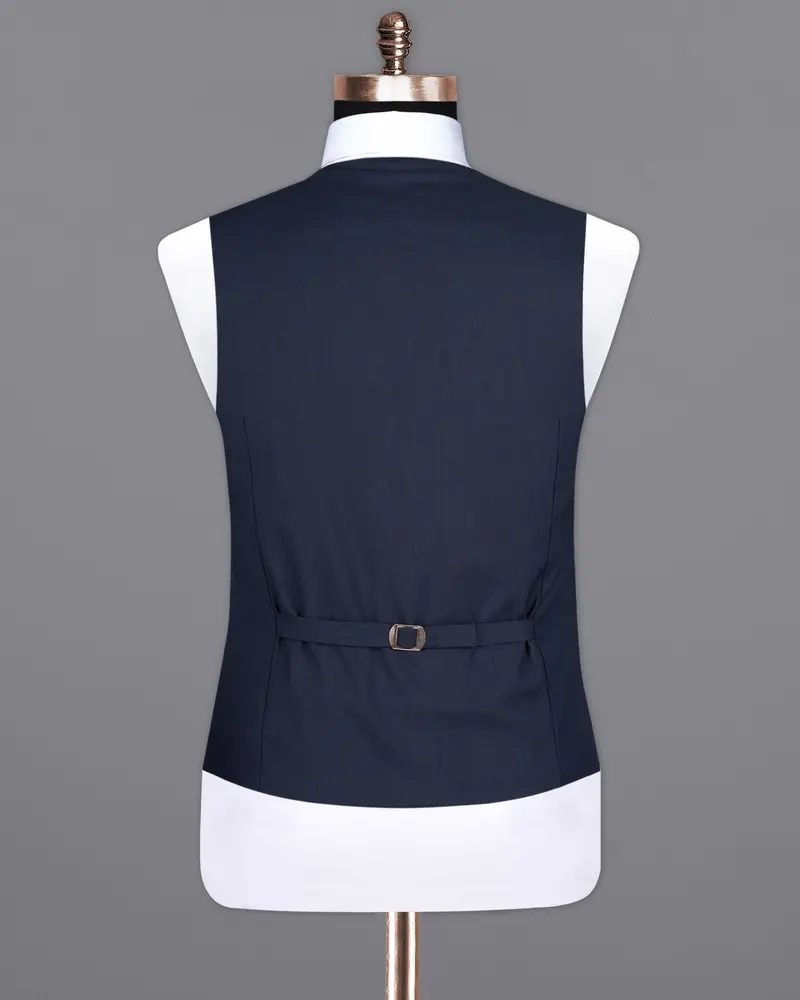 Tangaroa Blue Wool Rich Waistcoat 6