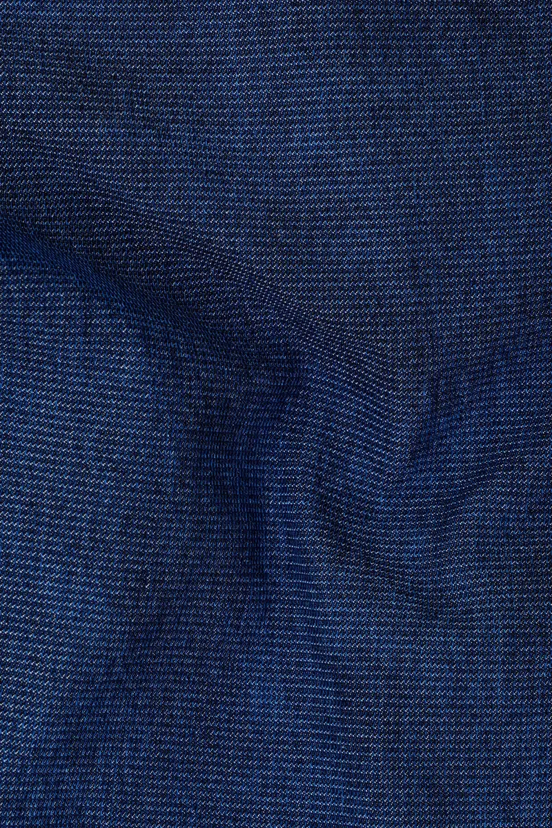 Tangaroa Dark Blue Textured Stretchable Denim 3