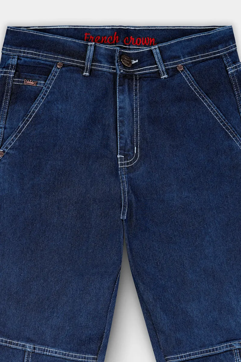 Tangaroa Dark Blue Textured Stretchable Denim 4