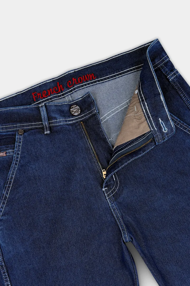 Tangaroa Dark Blue Textured Stretchable Denim 6