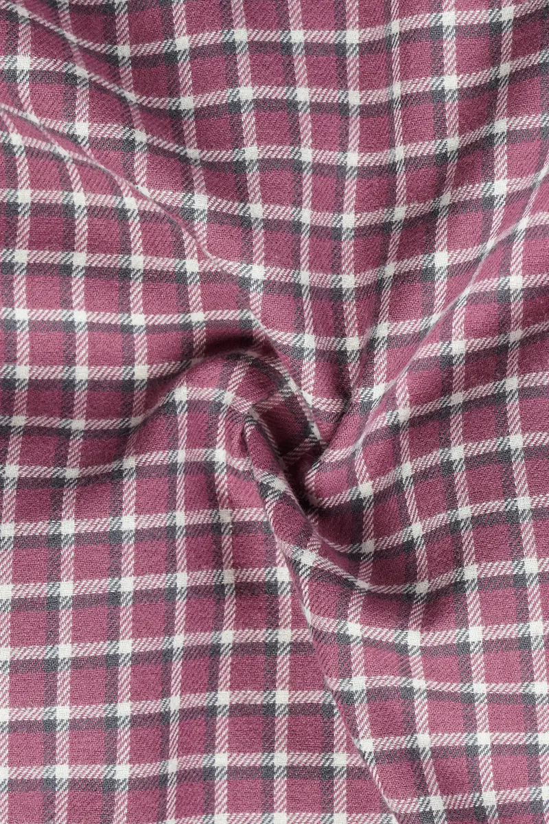 Tapestry Pink Marico Checks Flannel Cotton Shirt 2