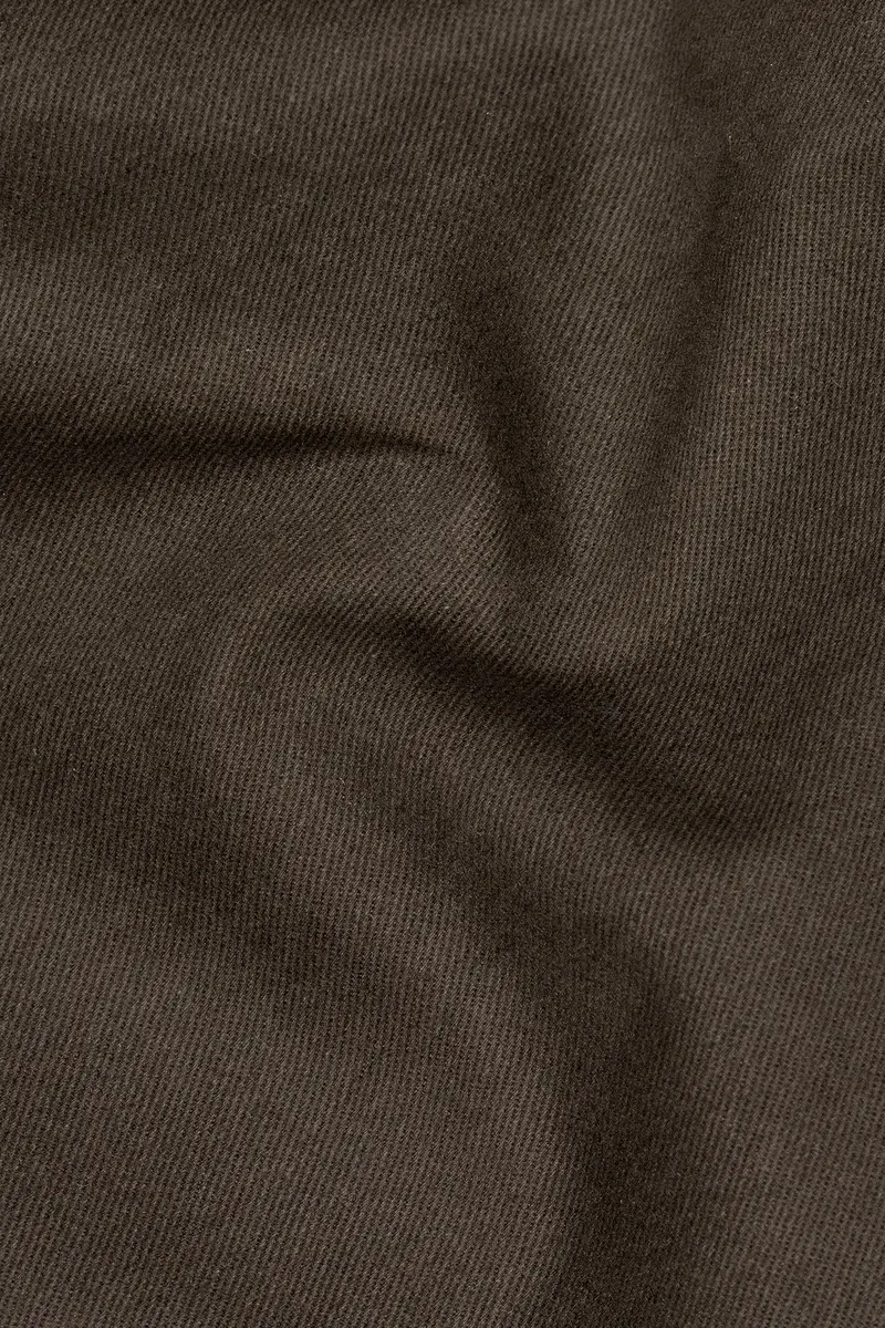 Taupe Brown Heavyweight Twill Cotton Shacket 3