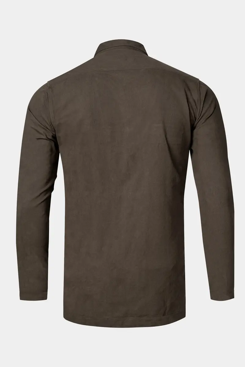 Taupe Brown Heavyweight Twill Cotton Shacket 5