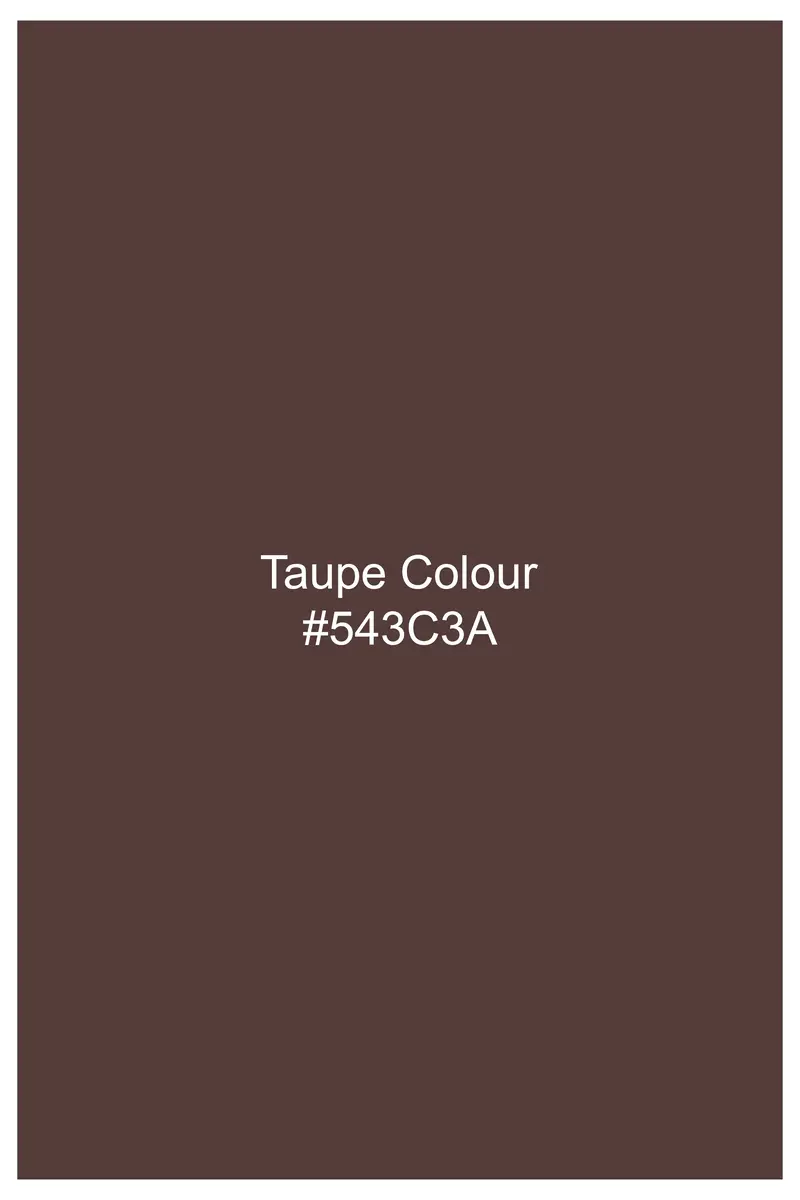 Taupe Brown Printed Giza Cotton Shirt 8