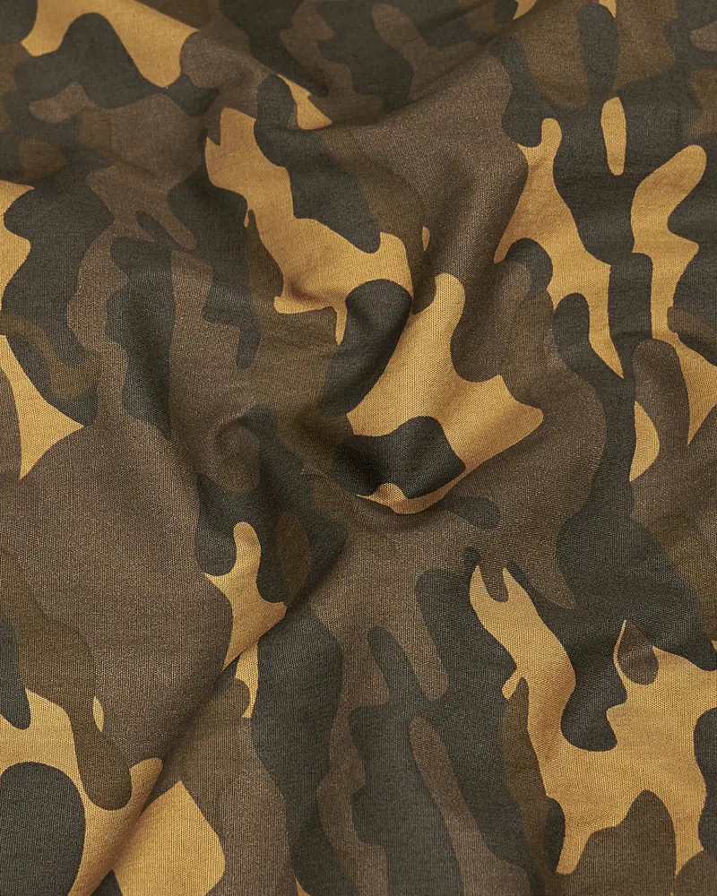 Taupe Brown With Birch Green Camouflage Royal Oxford Overshirt/Shacket With Zipper Closure 3