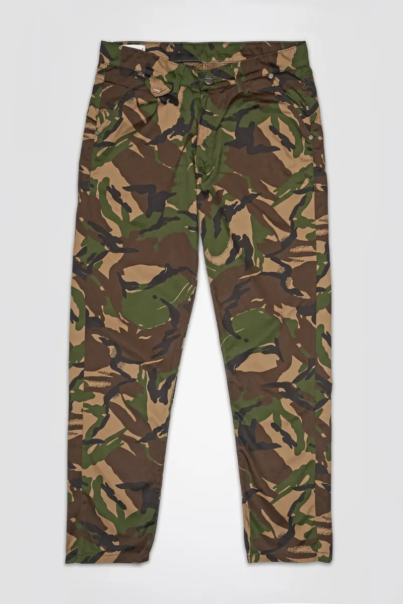 Taupe Brown With Verdun Green Camouflage Printed Pant 2