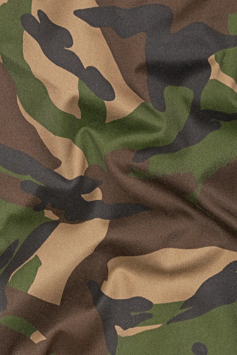 Taupe Brown With Verdun Green Camouflage Printed Pant 3