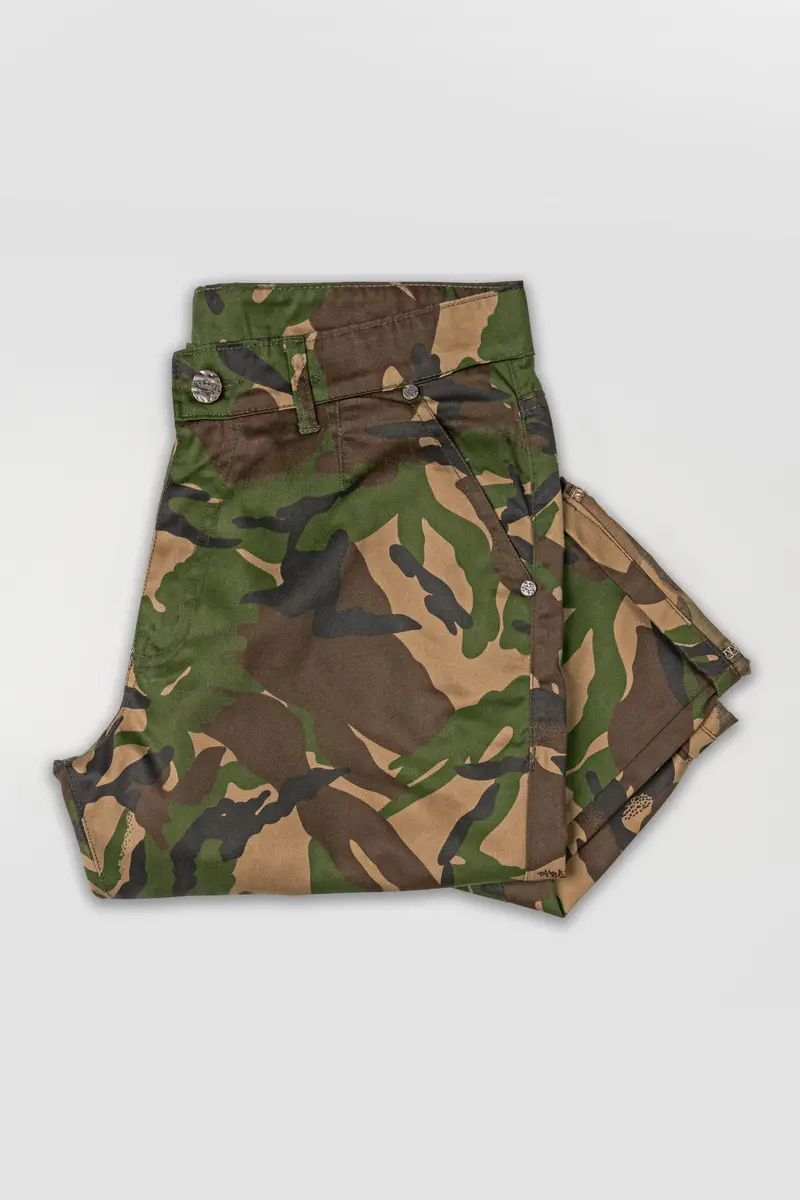 Taupe Brown With Verdun Green Camouflage Printed Pant 6