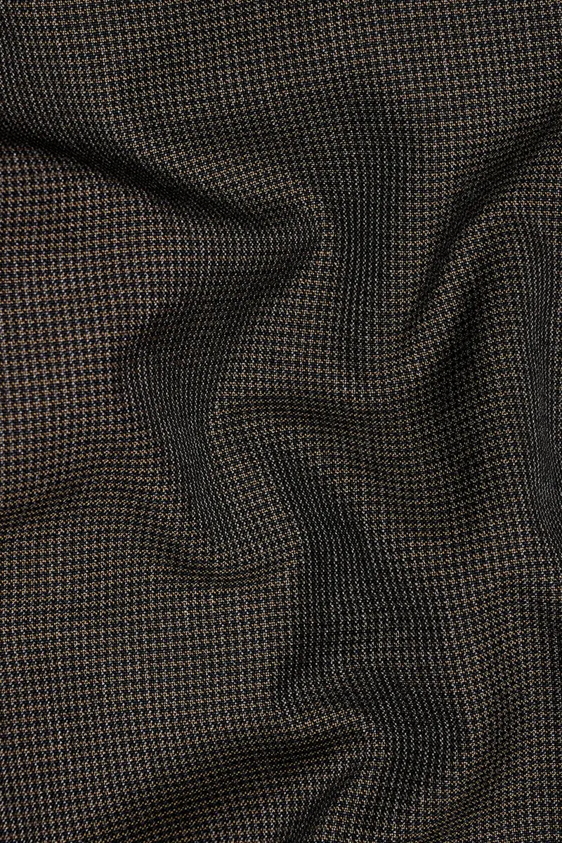 Taupe Brown Wool Rich Double Breasted Designer Blazer 3