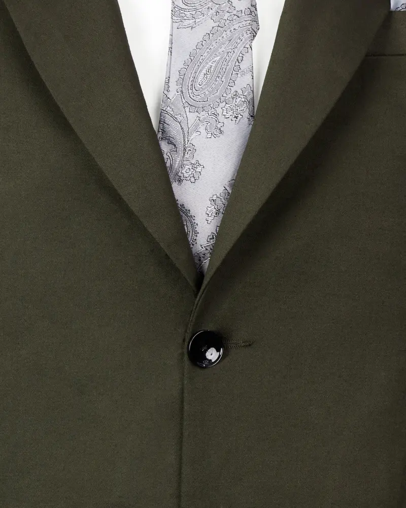 Taupe Green Solid Stretchable Premium Cotton Traveler Blazer 4