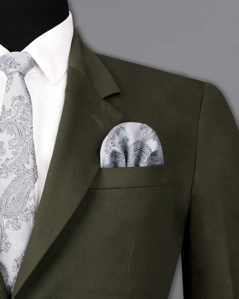 Taupe Green Solid Stretchable Premium Cotton Traveler Blazer 6