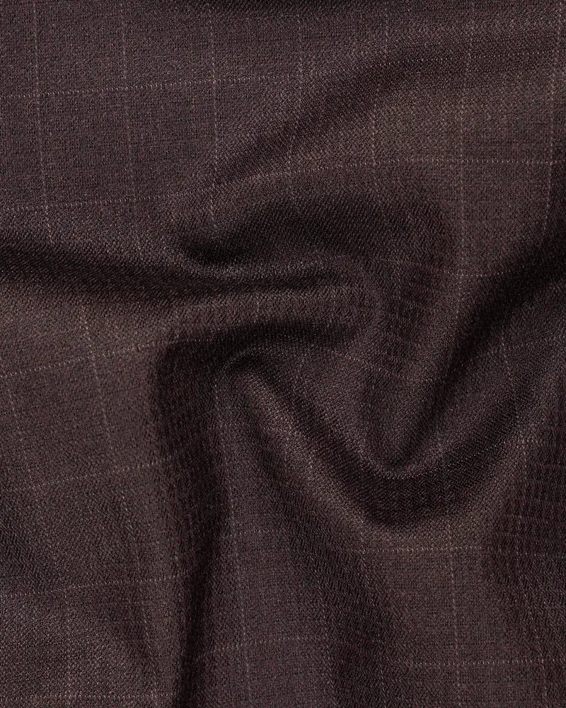Taupe Maroon Stretchable Dobby Traveler Waistcoat 3