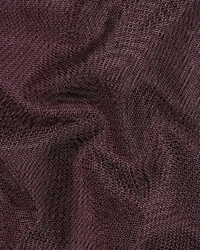 Taupe Maroon Textured Waistcoat 3