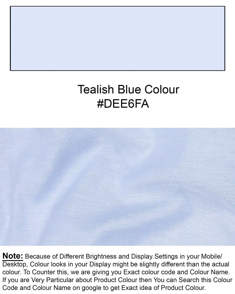 Tealish Blue And Gray Royal Oxford Shirt 9