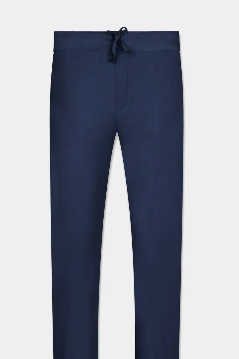 Tealish Blue Luxurious Linen Lounge Pant 2