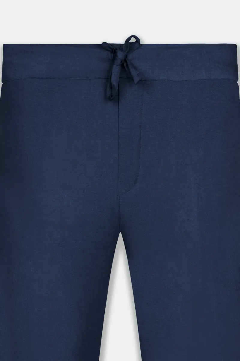 Tealish Blue Luxurious Linen Lounge Pant 5