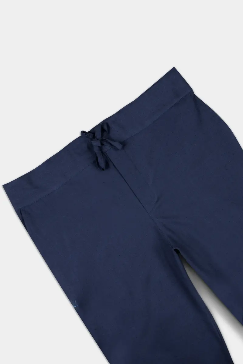Tealish Blue Luxurious Linen Lounge Pant 6