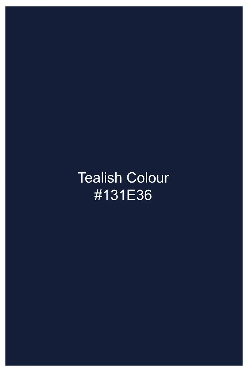 Tealish Blue Luxurious Linen Lounge Pant 8