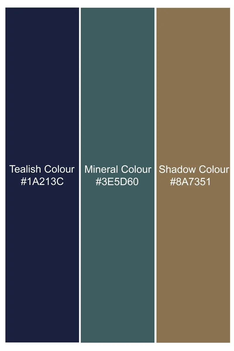 Tealish Blue Multicolour Design Printed Super Soft Premium Cotton Shirt 8