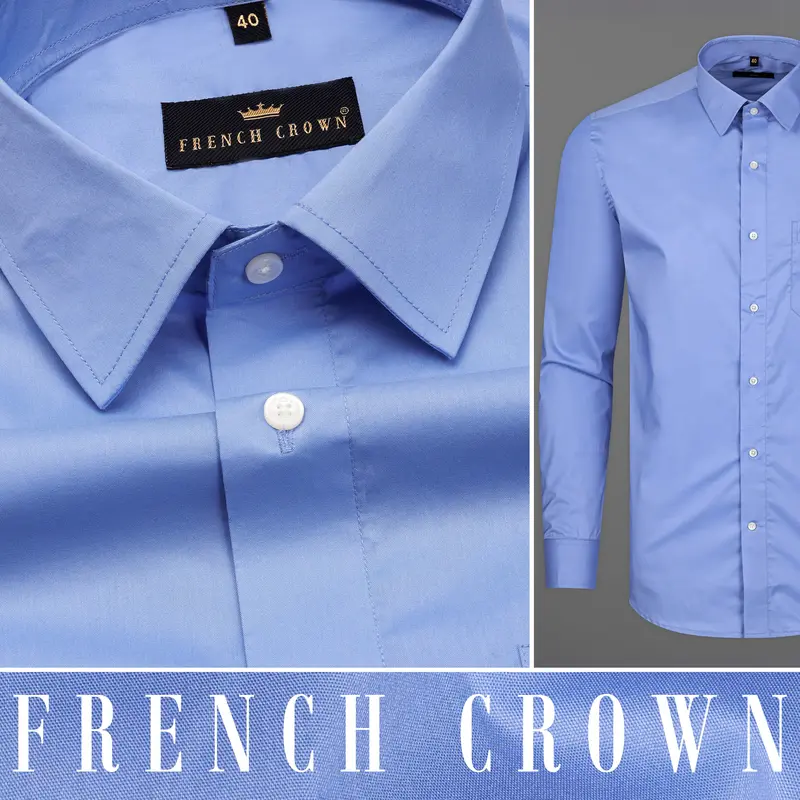 Tealish Blue Premium Cotton Shirt 10
