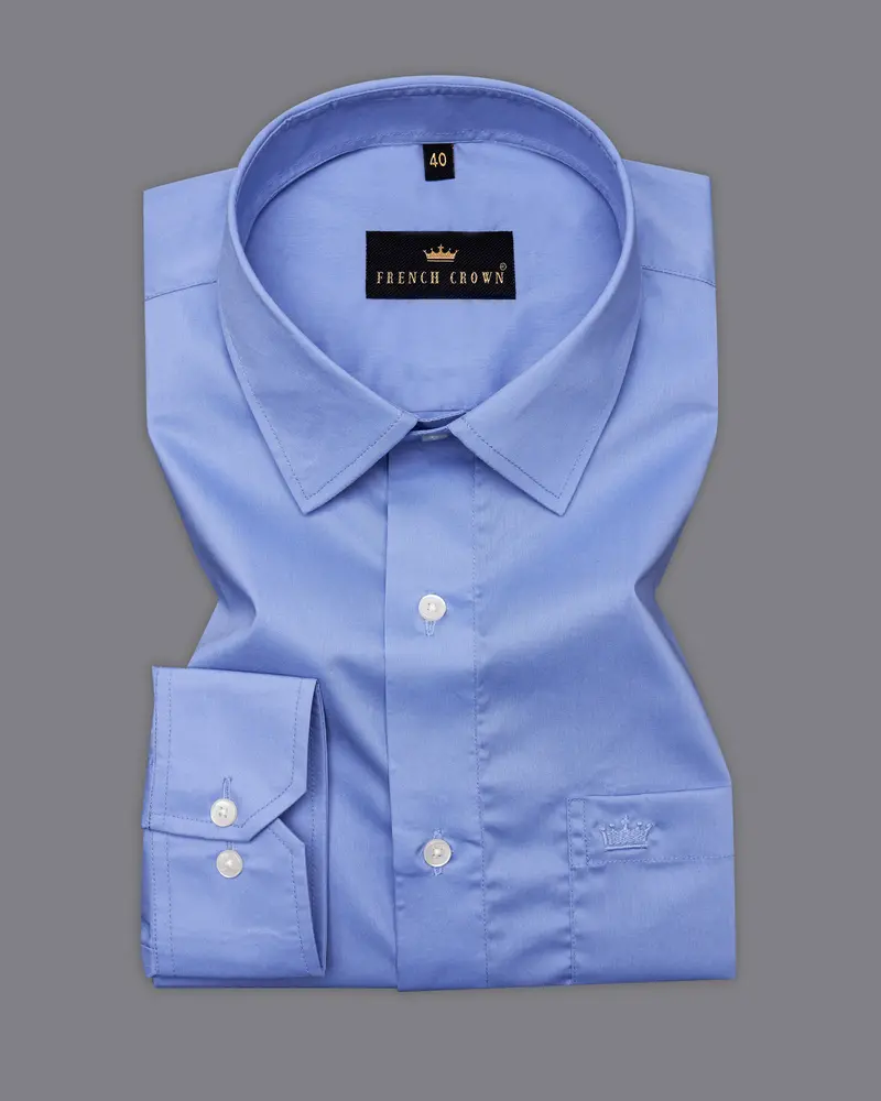Tealish Blue Premium Cotton Shirt 3