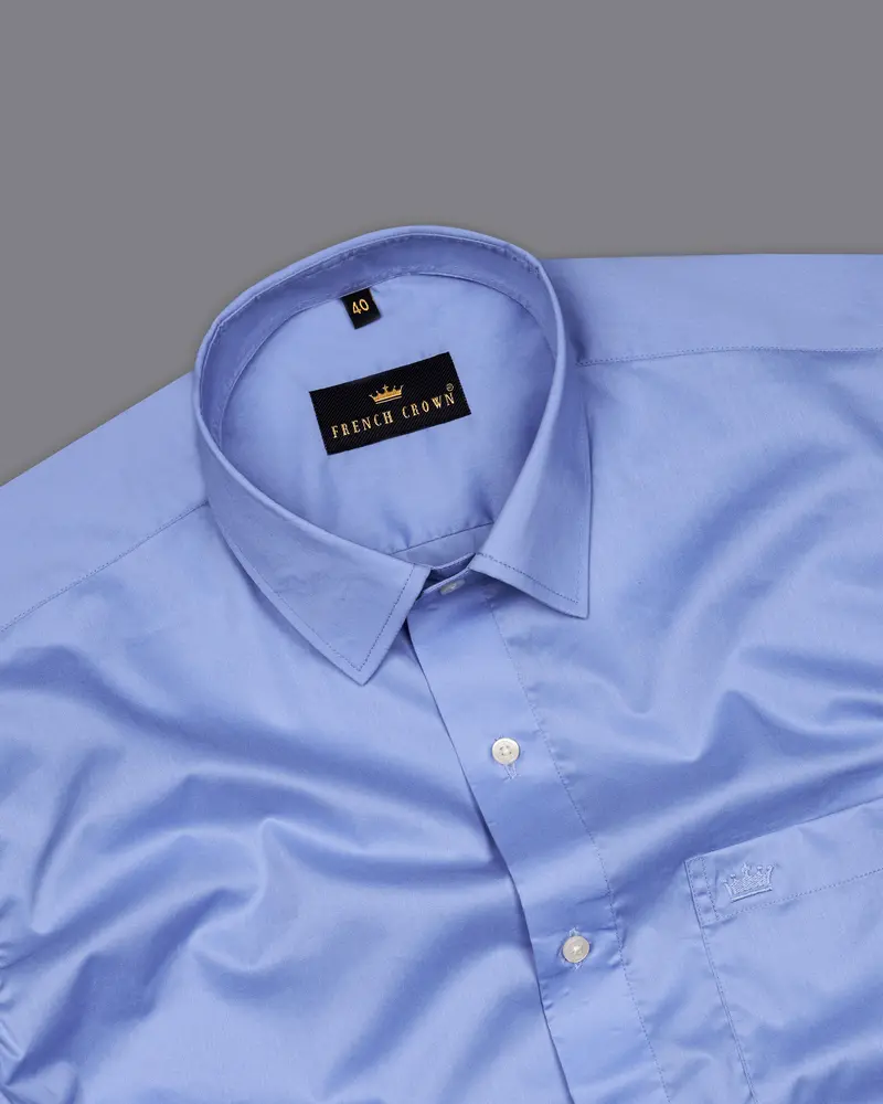 Tealish Blue Premium Cotton Shirt 4