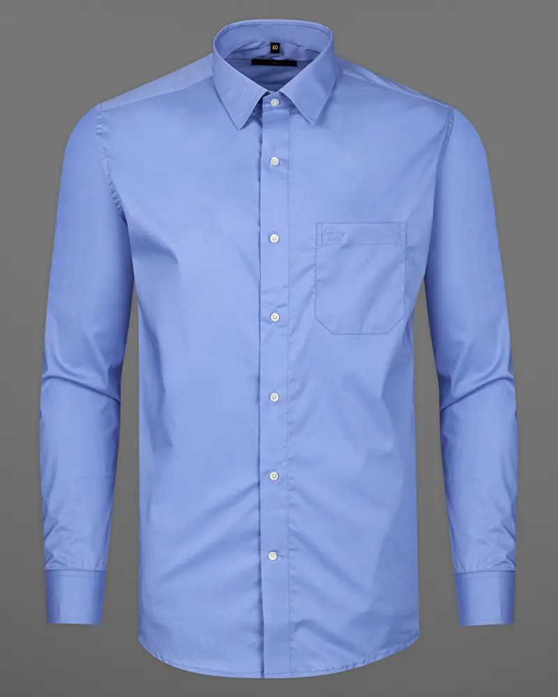 Tealish Blue Premium Cotton Shirt 5